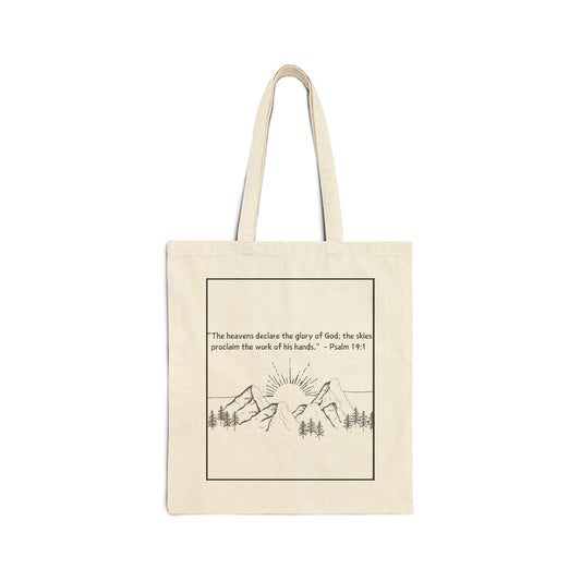 "PSALM 19:1" Tote bag